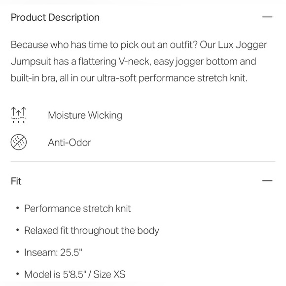 NWT Vuori Lux Jumpsuit Midnight Heather Blue size Large - Picture 5 of 5